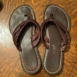 Miami Thong Sandal ~ size 9M ~ brown braided